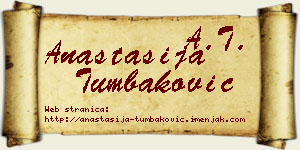 Anastasija Tumbaković vizit kartica